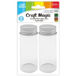 24 pieces Mini Glass Container 2ct 3x8cm/36ml W/al Lid - Glassware