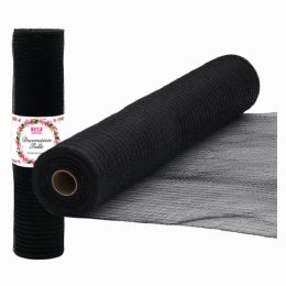 5 pieces #96881 Tulle Fabric Roll Black 21-inchx10yds - Foam & Felt