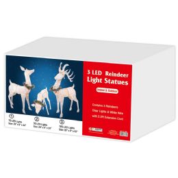 3pc Family Deer Set 1set/cs 52-inchhx28-inchlx8-inchw/105-Lite 44-inchhx28-inchl