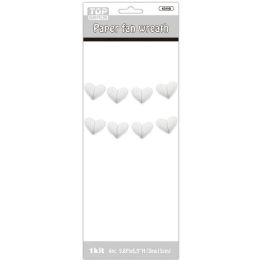 24 pieces 6pc Paper Fan Wreath 9.8-inchx5.9-inchh - Hanging Decorations & Cut Out