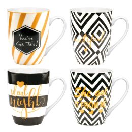 48 pieces Ceramic Mug Astd Dsgn 12oz/48s - Coffee Mugs