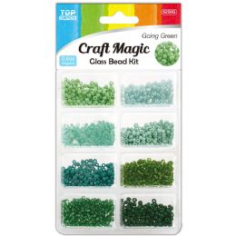 24 pieces 45g Glass Beads Green - Craft Beads