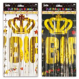 24 pieces B'day Fringe Banner 1.8*28.5cm - Party Banners