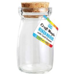 24 pieces Glass Bottle W/cork Top 4.9x9.4cm/100ml - Glassware