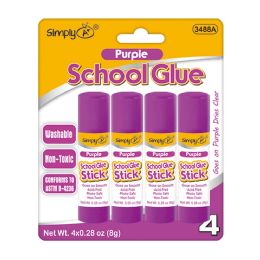 36 pieces 4pc Purple Glue Stick 8g/0.28oz Washable - Glue