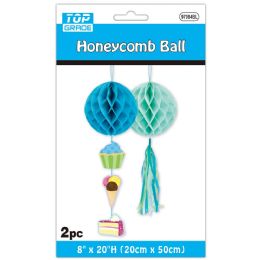 12 pieces #97084bl 2ct Honeycomb Lt.blue 20x8-inch - Hanging Decorations & Cut Out