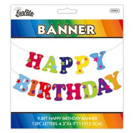 24 pieces B'day Joined Banner 6.6ft - Party Banners