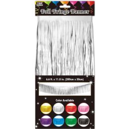 24 pieces Foil Fringe Banner 6.6ftx11.8in - Party Banners