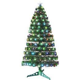6 pieces 2f/55t Optical Fiber Tree W/ornament - Christmas Ornament