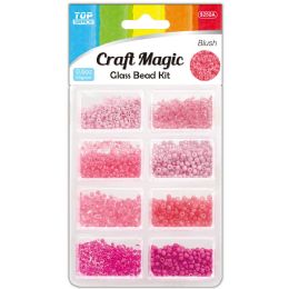 24 pieces 45g Glass Beads Pink - Craft Beads