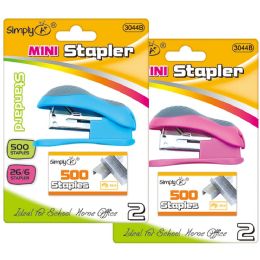 144 Pieces Mini Standard Stapler with 500-Piece Staples - Staples & Staplers