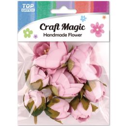 288 Pieces 8-Piece satin flower Lavender Assorted Design size - Craft Stems