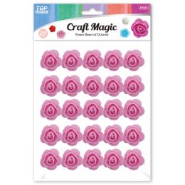 12 pieces Foam Flower Pink 1.4-inch/25ct - Foam & Felt