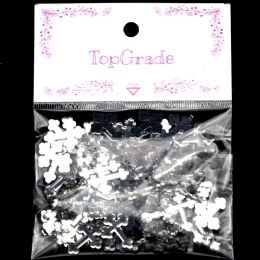 12 pieces Acrylic Rhinestone Silver - Scrapbook Supplies