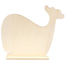 72 Pieces Wood Standing Whale 25x28x0.4cm - Craft Kits