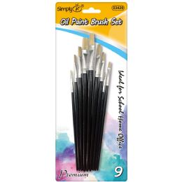 24 pieces 9pc Oil Paint Brush Set - Paint, Brushes & Finger Paint