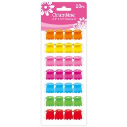 12 pieces 28ps Mini Clip Astd Clr - Hair Accessories
