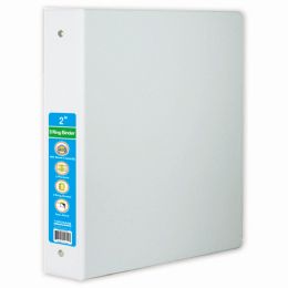 12 pieces 2-inch Hard Cover Binder White 12s 3-Ring W/pocket - Binders