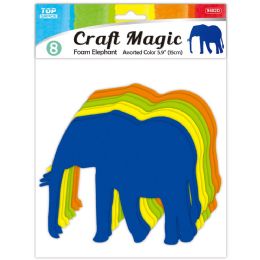 24 pieces 8ct/15cm Eva Elephant Astd Colors - Scrapbook Supplies