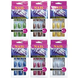 24 pieces Nails Decor Astd Clr - Manicure and Pedicure Items