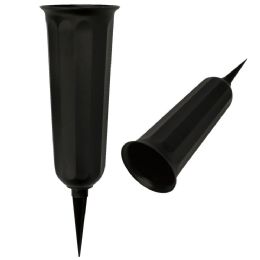 72 pieces Plastic Cemetery Vase 72s 7.7*25cm - Glassware