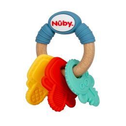 16 Wholesale Nuby Wood+ Silicone Natural Teether