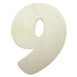 12 pieces 7-inch Wooden Number 9 - Craft Kits