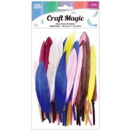 24 pieces Goose Feather Orange 30ct 9-17cm - Pom Poms and Feathers