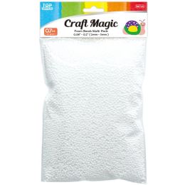 24 pieces Foam Beads White 2mM-5mm 20g Multi Sizes - Craft Beads