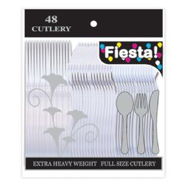 48 pieces 48ct/10# Prem Clear Cutlery 48s - Plastic Dinnerware