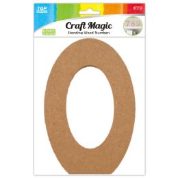 12 Wholesale Wooden Number "0" 13x12x1.2cm