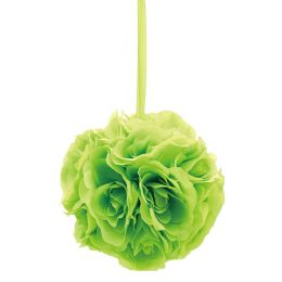12 pieces 8-inchsilk Pom Flower Lime - Hanging Decorations & Cut Out