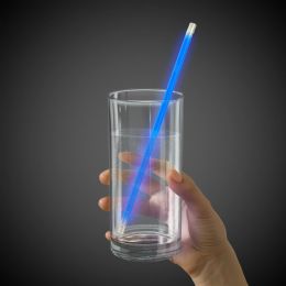 100 Pieces Blue 9" Glow Straws - Straws and Stirrers