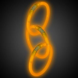 210 Packs Orange Glow Bracelets 3's - LED Party Supplies