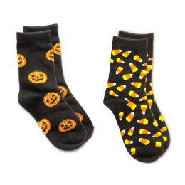 62 Pieces of Pumpkin & Candy Corn Socks 2's