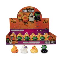 96 Pieces of Halloween Assorted 4-inch Rubber Ducks Retail Display 24 Per Display