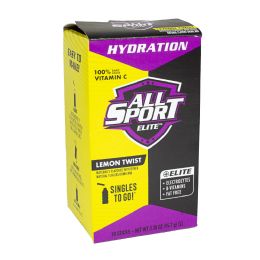 12 pieces All Sport Elite Lemon Twist Singles To Go 3.38 Oz. - 10 Ct. - Pain and Allergy Relief