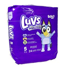 8 Wholesale Luvs Platinum Diapers Size 5 - 24 Ct.