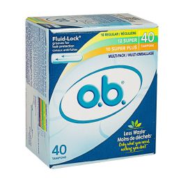 9 pieces of O.b. MultI-Package ( 18 Regular/ 12 Super/ 10 Super Plus) - 40ct