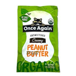 12 pieces Once Again Unsweetened Organic Creamy  Peanut Butter 1.15 OZ- 10's Squeeze - Food & Beverage