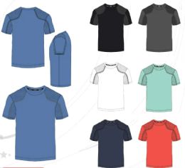 72 Pieces Mens Short Sleeve Performance Top M-2xl - Men's Activewear