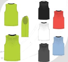 72 Pieces of Mens Sleeveless Performance Top M-2xl