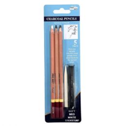 48 pieces Pro Art 4 Piece Charcoal Pencil Set - Paint, Brushes & Finger Paint