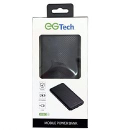 4 pieces Eg Tech 10000 Mah Power Bank With Dual Usb Ports In Black - Chargers & Adapters