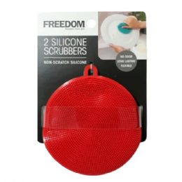 24 pieces 2 Pack Flexible Non Scratch Odor Resistant Silicone Scrubbers - Scouring Pads & Sponges