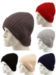 36 Pieces of Fleece Lined Knitted Beanie Hat