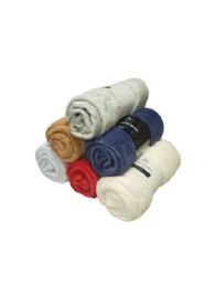 24 of Solid Polar Fleece Throws 50 X 60
