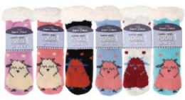 72 Pairs Kid's Fluffy Sheep Sherpa Socks - Kids Socks For Donation