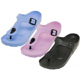 Wholesale Footwear Women's Super Soft Molded Thong Sport Sandals 6-11