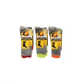 96 Pairs of Men's Grey Marl Knit Thermal Work Socks